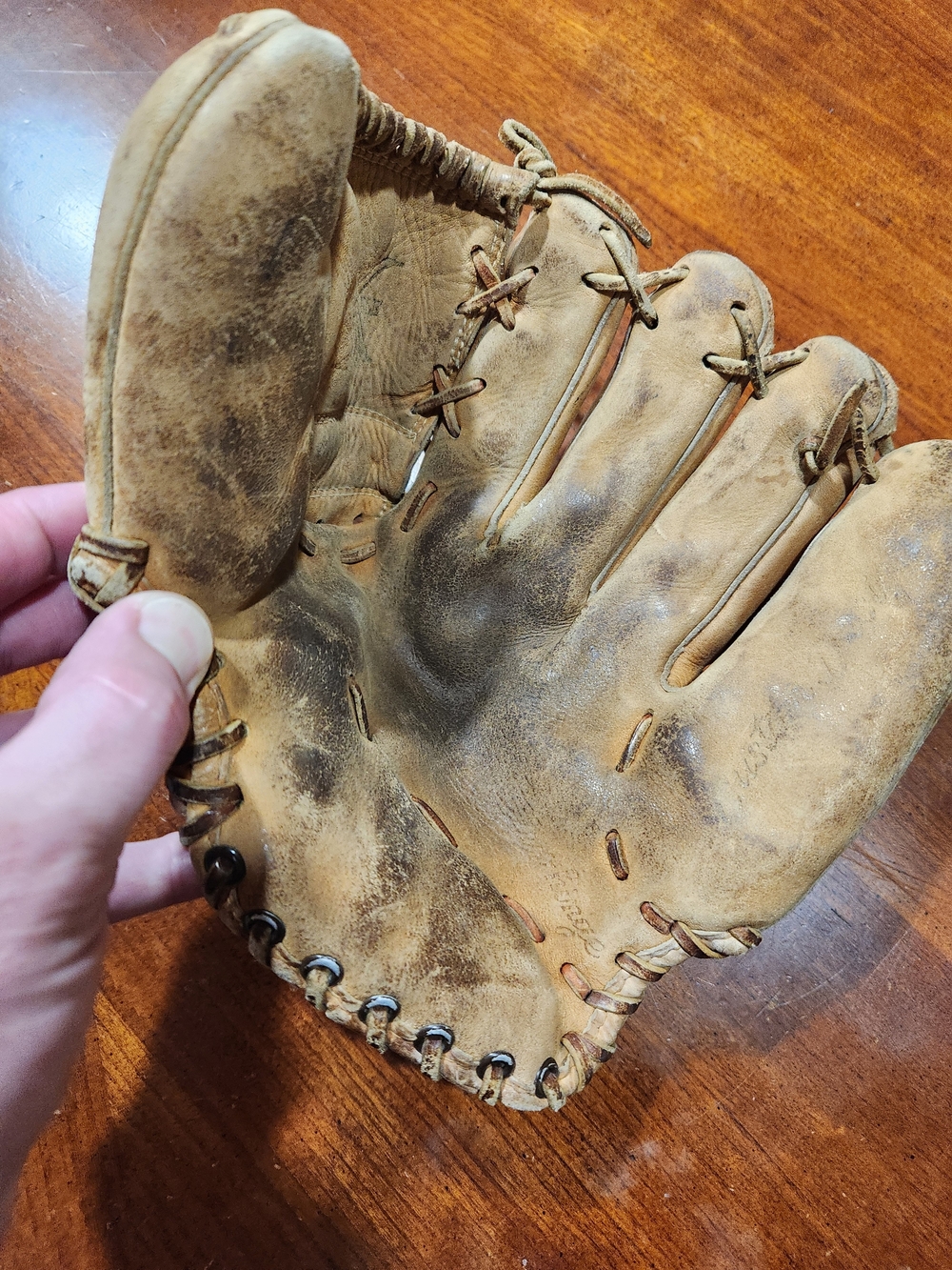 1930's Hutch Tan Leather Baseball Glove